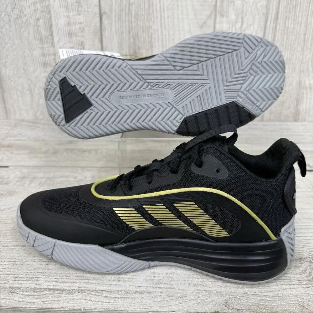 Adidas Own the Game 3.0 Black Gold Basketball Men’s Sz 13 Sneakers IF4566 New